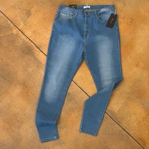Womens Plus Size High Rise Skinny Jeans